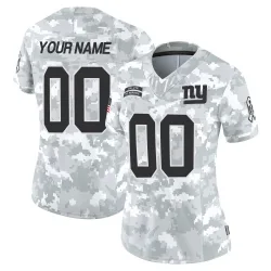 Women's Custom New York Giants No.00 Limited 2024 Salute to Service Jersey - Arctic Camo