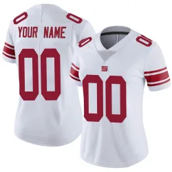 Women's Custom New York Giants No.00 Limited Vapor Untouchable Jersey - White