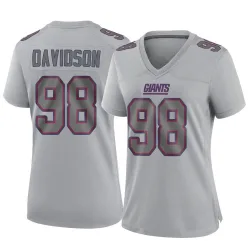 Women's D.J. Davidson New York Giants No.98 Game Atmosphere Fashion Jersey - Gray