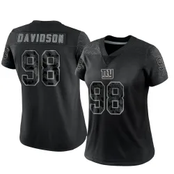 Women's D.J. Davidson New York Giants No.98 Limited Reflective Jersey - Black