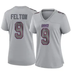 Women's Da'Quan Felton New York Giants No.9 Game Atmosphere Fashion Jersey - Gray