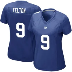 Women's Da'Quan Felton New York Giants No.9 Game Team Color Jersey - Royal