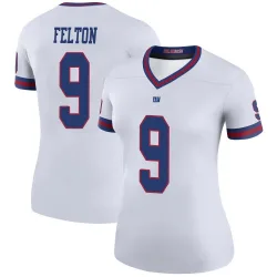 Women's Da'Quan Felton New York Giants No.9 Legend Color Rush Jersey - White