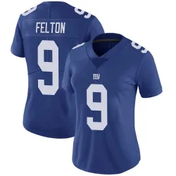 Women's Da'Quan Felton New York Giants No.9 Limited Team Color Vapor Untouchable Jersey - Royal