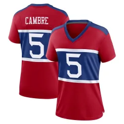 Women's Dalen Cambre New York Giants No.5 Game Century Alternate Jersey - Red