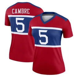 Women's Dalen Cambre New York Giants No.5 Legend Century Alternate Jersey - Red