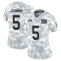 Women's Dalen Cambre New York Giants No.5 Limited 2024 Salute to Service Jersey - Arctic Camo