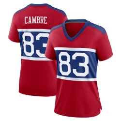 Women's Dalen Cambre New York Giants No.83 Game Century Alternate Jersey - Red