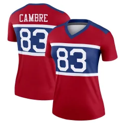 Women's Dalen Cambre New York Giants No.83 Legend Century Alternate Jersey - Red