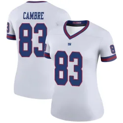 Women's Dalen Cambre New York Giants No.83 Legend Color Rush Jersey - White