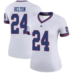 Women's Dane Belton New York Giants No.24 Legend Color Rush Jersey - White