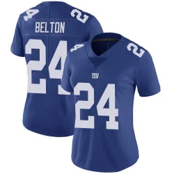 Women's Dane Belton New York Giants No.24 Limited Team Color Vapor Untouchable Jersey - Royal