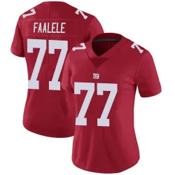 Women's Daniel Faalele New York Giants No.77 Limited Alternate Vapor Untouchable Jersey - Red