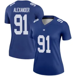 Women's Darius Alexander New York Giants No.91 Legend Jersey - Royal