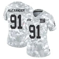 Women's Darius Alexander New York Giants No.91 Limited 2024 Salute to Service Jersey - Arctic Camo