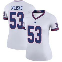 Women's Darius Muasau New York Giants No.53 Legend Color Rush Jersey - White