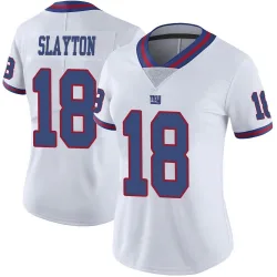Women's Darius Slayton New York Giants No.18 Limited Color Rush Jersey - White