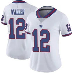 Women's Darren Waller New York Giants No.12 Limited Color Rush Jersey - White