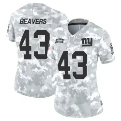 Women's Darrian Beavers New York Giants No.43 Limited 2024 Salute to Service Jersey - Arctic Camo