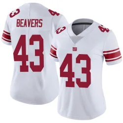 Women's Darrian Beavers New York Giants No.43 Limited Vapor Untouchable Jersey - White