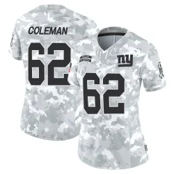 Women's Davon Coleman New York Giants No.62 Limited 2024 Salute to Service Jersey - Arctic Camo