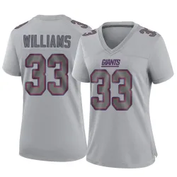 Women's Dee Williams New York Giants No.33 Game Atmosphere Fashion Jersey - Gray