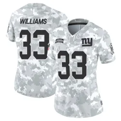 Women's Dee Williams New York Giants No.33 Limited 2024 Salute to Service Jersey - Arctic Camo