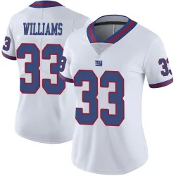 Women's Dee Williams New York Giants No.33 Limited Color Rush Jersey - White