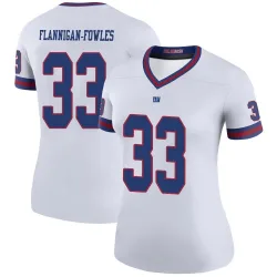 Women's Demetrius Flannigan-Fowles New York Giants No.33 Legend Color Rush Jersey - White