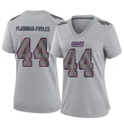 Women's Demetrius Flannigan-Fowles New York Giants No.44 Game Atmosphere Fashion Jersey - Gray