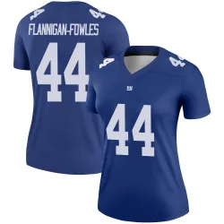 Women's Demetrius Flannigan-Fowles New York Giants No.44 Legend Jersey - Royal