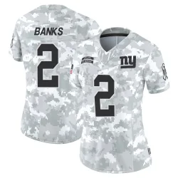 Women's Deonte Banks New York Giants No.2 Limited 2024 Salute to Service Jersey - Arctic Camo