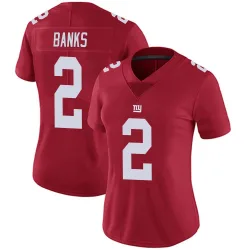 Women's Deonte Banks New York Giants No.2 Limited Alternate Vapor Untouchable Jersey - Red