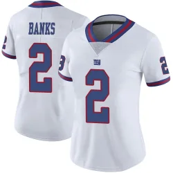 Women's Deonte Banks New York Giants No.2 Limited Color Rush Jersey - White