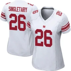 Women's Devin Singletary New York Giants No.26 Game Jersey - White