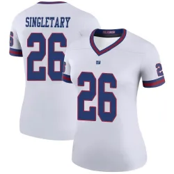 Women's Devin Singletary New York Giants No.26 Legend Color Rush Jersey - White