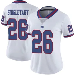 Women's Devin Singletary New York Giants No.26 Limited Color Rush Jersey - White