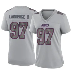 Women's Dexter Lawrence II New York Giants No.97 Game Atmosphere Fashion Jersey - Gray