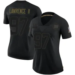 Women's Dexter Lawrence II New York Giants No.97 Limited 2020 Salute To Service Jersey - Black