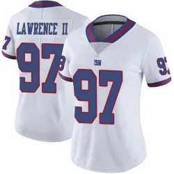 Women's Dexter Lawrence II New York Giants No.97 Limited Color Rush Jersey - White