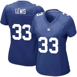 Women's Dion Lewis New York Giants No.33 Game Team Color Jersey - Royal