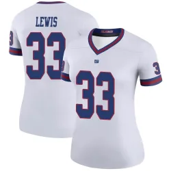 Women's Dion Lewis New York Giants No.33 Legend Color Rush Jersey - White