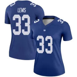 Women's Dion Lewis New York Giants No.33 Legend Jersey - Royal