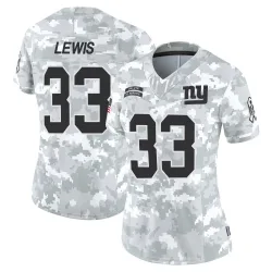 Women's Dion Lewis New York Giants No.33 Limited 2024 Salute to Service Jersey - Arctic Camo