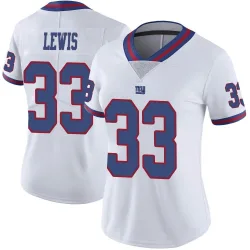 Women's Dion Lewis New York Giants No.33 Limited Color Rush Jersey - White