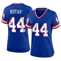 Women's Doug Kotar New York Giants No.44 Game Classic Jersey - Royal