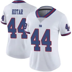 Women's Doug Kotar New York Giants No.44 Limited Color Rush Jersey - White