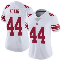 Women's Doug Kotar New York Giants No.44 Limited Vapor Untouchable Jersey - White
