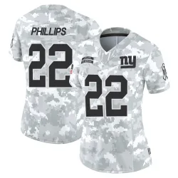 Women's Dru Phillips New York Giants No.22 Limited 2024 Salute to Service Jersey - Arctic Camo