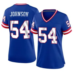 Women's Dyontae Johnson New York Giants No.54 Game Classic Jersey - Royal
